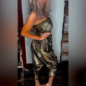 Elegant Gold Jumpsuit